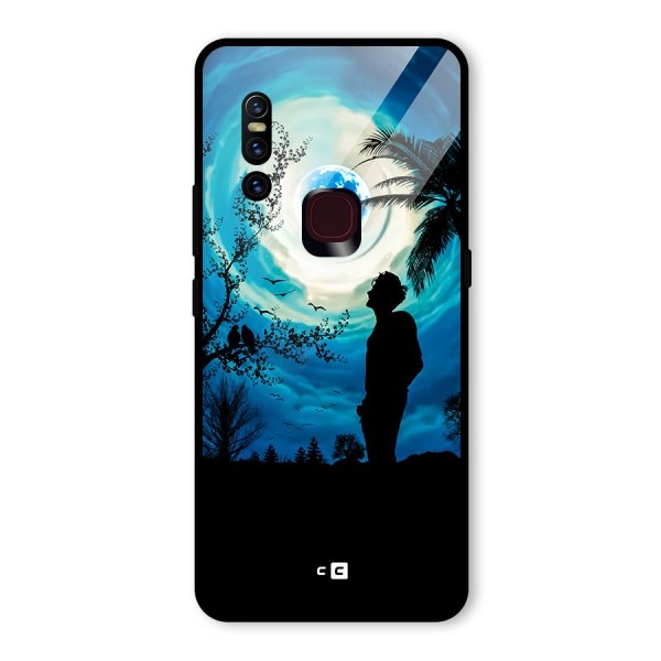 Cool Boy Under Sky Glass Back Case for Vivo V15