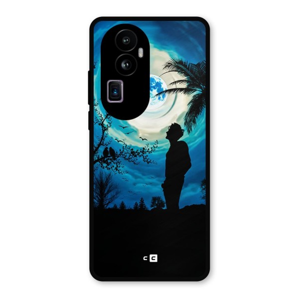 Cool Boy Under Sky Metal Back Case for Oppo Reno10 Pro Plus