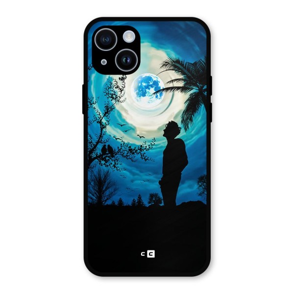 Cool Boy Under Sky Metal Back Case for iPhone 14