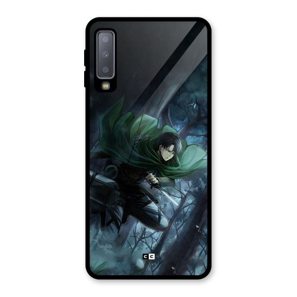 Cool Captain Levi Glass Back Case for Galaxy A7 (2018)