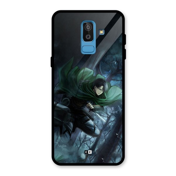 Cool Captain Levi Glass Back Case for Galaxy J8