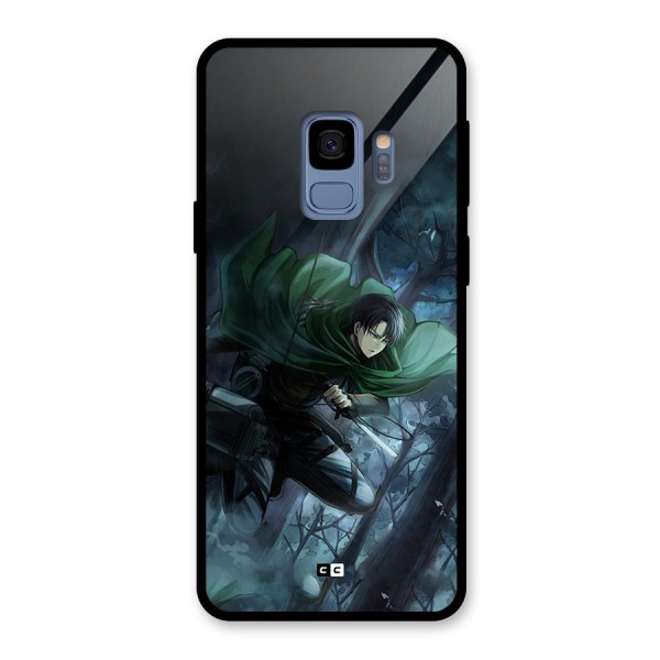 Cool Captain Levi Glass Back Case for Galaxy S9