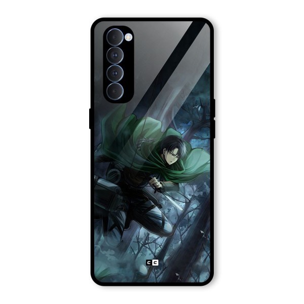 Cool Captain Levi Glass Back Case for Oppo Reno4 Pro