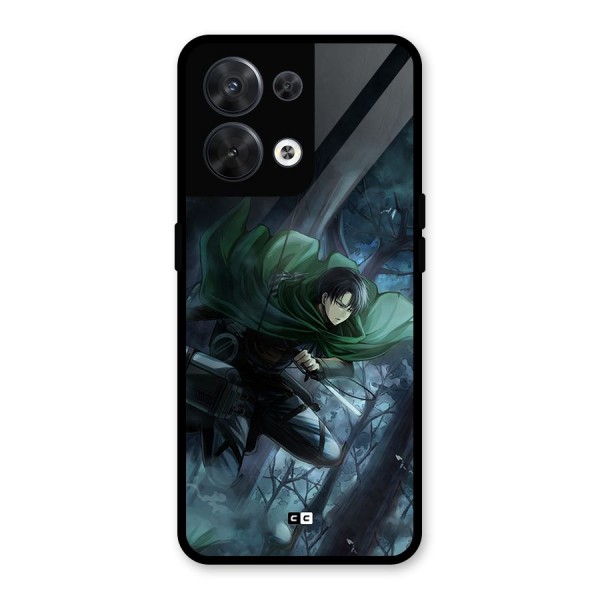 Cool Captain Levi Glass Back Case for Oppo Reno8 5G