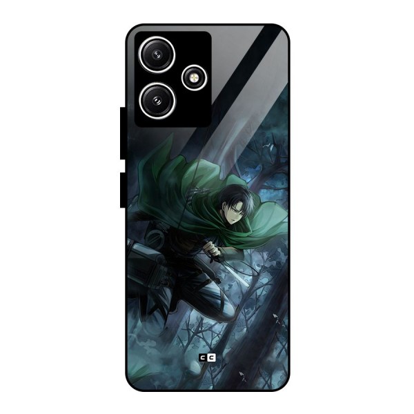 Cool Captain Levi Glass Back Case for Poco M6 Pro