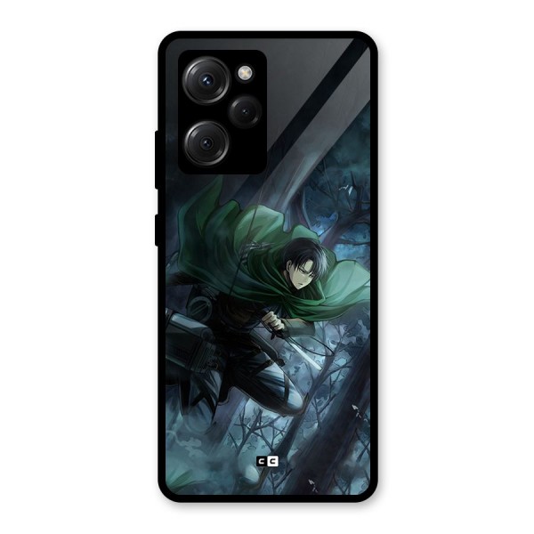 Cool Captain Levi Glass Back Case for Poco X5 Pro