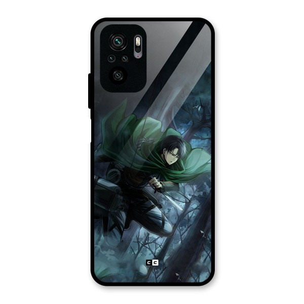 Cool Captain Levi Glass Back Case for Redmi Note 10