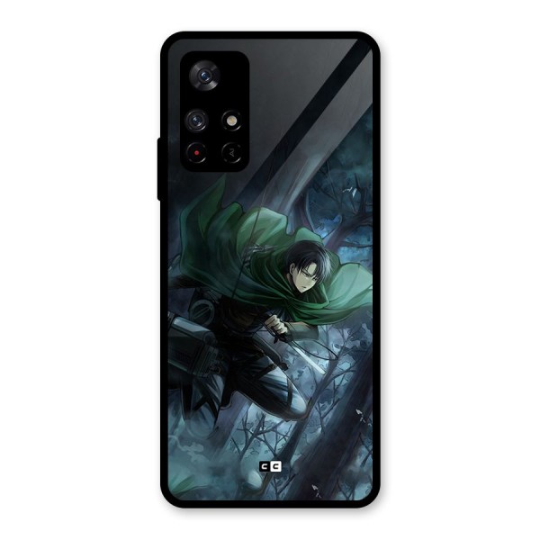 Cool Captain Levi Glass Back Case for Redmi Note 11T 5G