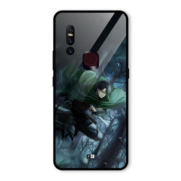 Cool Captain Levi Glass Back Case for Vivo V15