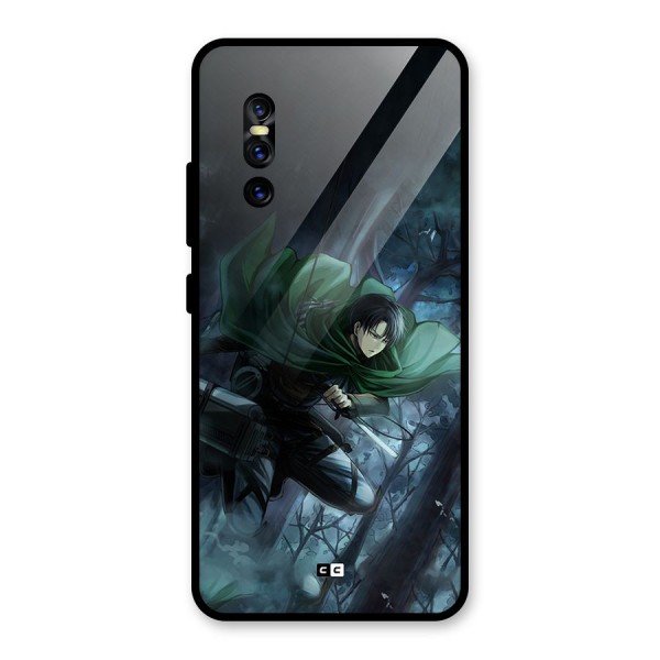 Cool Captain Levi Glass Back Case for Vivo V15 Pro