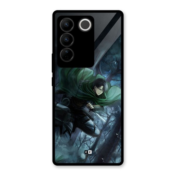 Cool Captain Levi Glass Back Case for Vivo V27 Pro