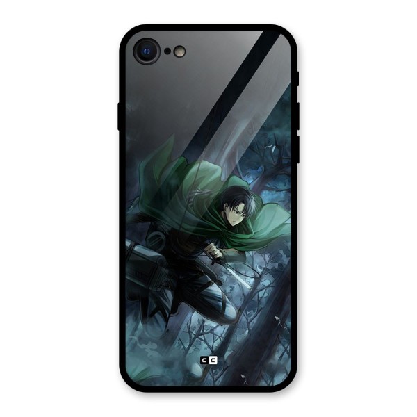 Cool Captain Levi Glass Back Case for iPhone 8