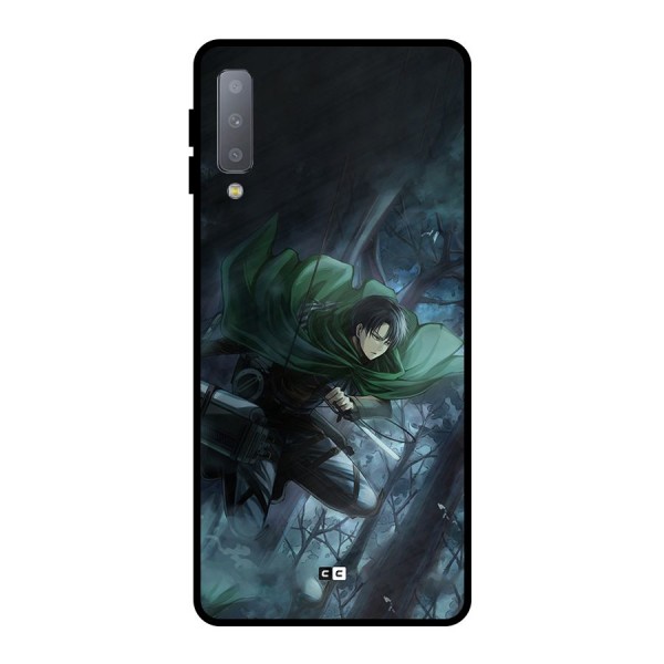 Cool Captain Levi Metal Back Case for Galaxy A7 (2018)