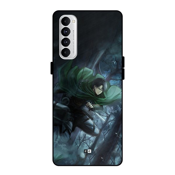 Cool Captain Levi Metal Back Case for Oppo Reno4 Pro