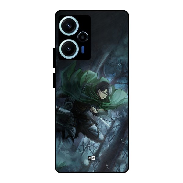 Cool Captain Levi Metal Back Case for Poco F5