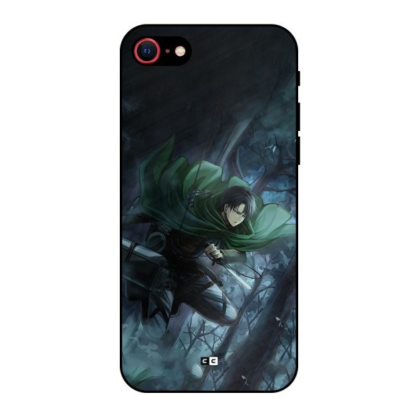 Cool Captain Levi Metal Back Case for iPhone 8
