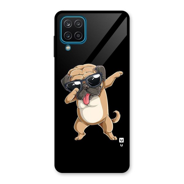 Cool Dab Dog Glass Back Case for Galaxy A12