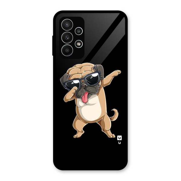 Cool Dab Dog Glass Back Case for Galaxy A23