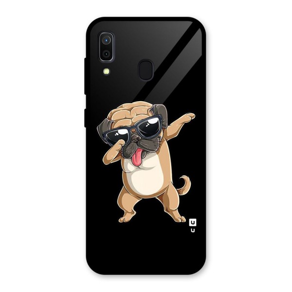 Cool Dab Dog Glass Back Case for Galaxy A30