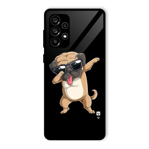 Cool Dab Dog Glass Back Case for Galaxy A73 5G