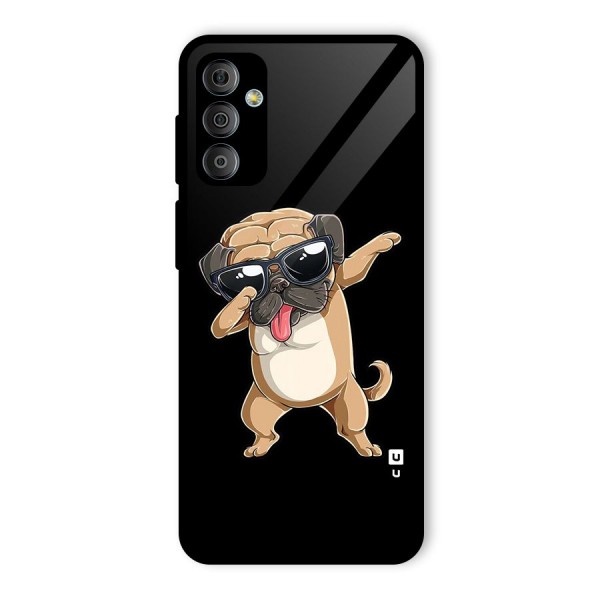 Cool Dab Dog Glass Back Case for Galaxy F23