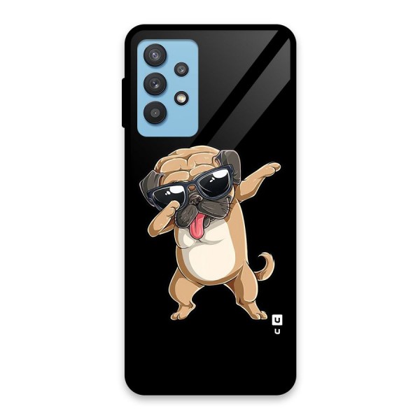 Cool Dab Dog Glass Back Case for Galaxy M32 5G