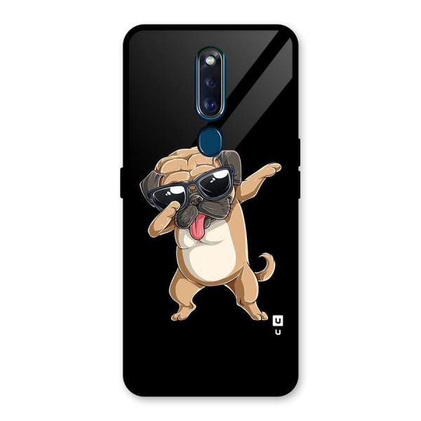 Cool Dab Dog Glass Back Case for Oppo F11 Pro