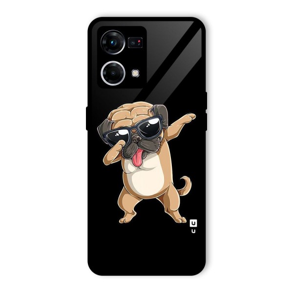 Cool Dab Dog Glass Back Case for Oppo F21 Pro 4G
