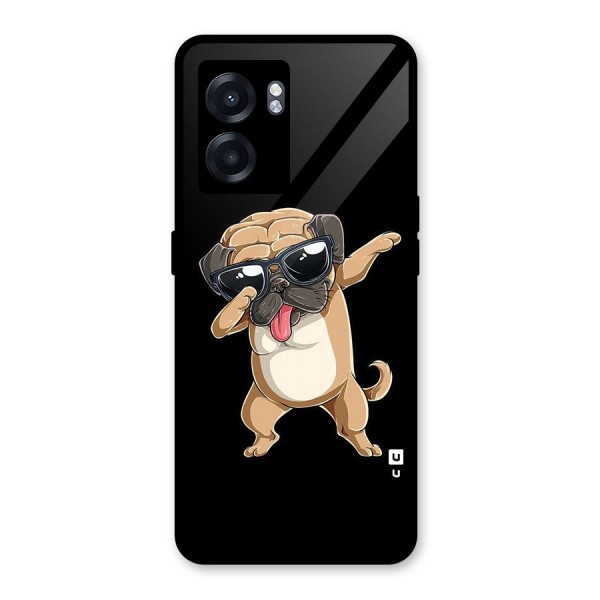 Cool Dab Dog Glass Back Case for Oppo K10 (5G)