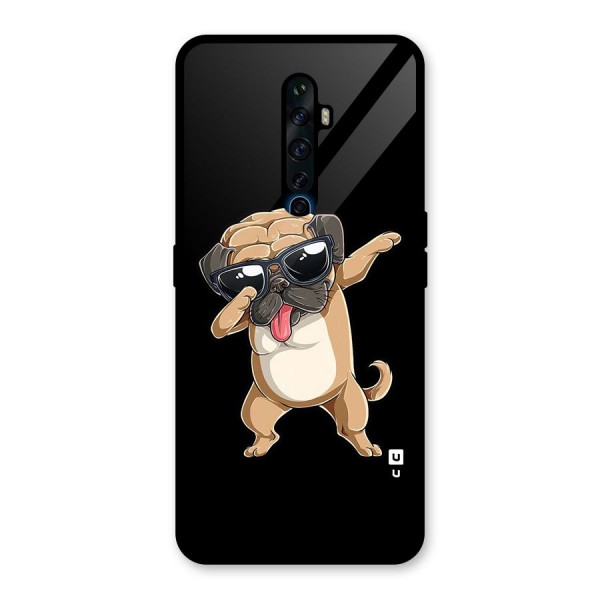 Cool Dab Dog Glass Back Case for Oppo Reno2 Z