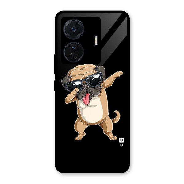 Cool Dab Dog Glass Back Case for Vivo T1 Pro