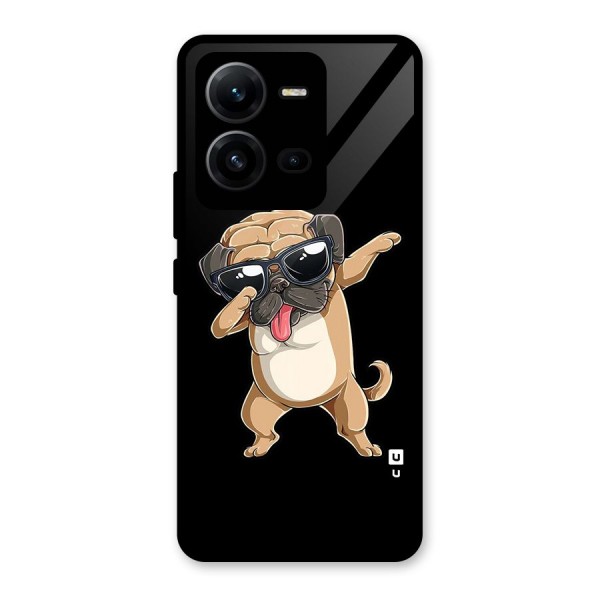 Cool Dab Dog Glass Back Case for Vivo V25