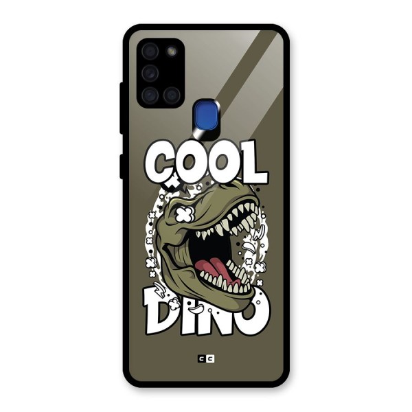 Cool Dino Glass Back Case for Galaxy A21s