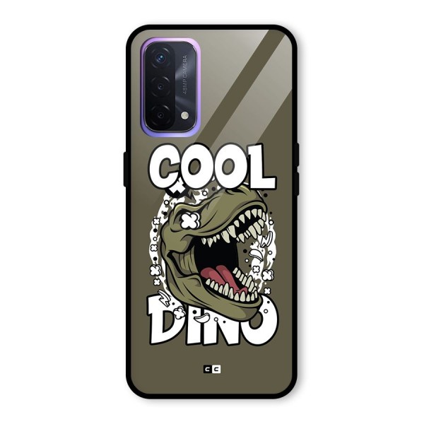 Cool Dino Glass Back Case for Oppo A74 5G