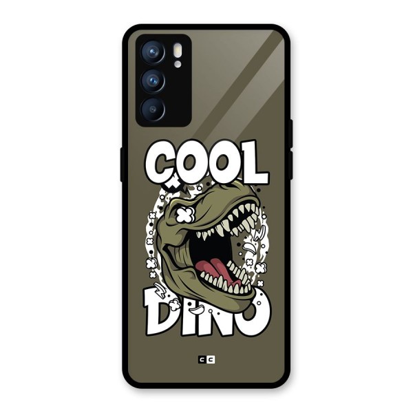 Cool Dino Glass Back Case for Oppo Reno6 5G