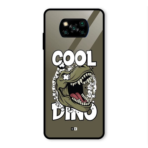 Cool Dino Glass Back Case for Poco X3 Pro