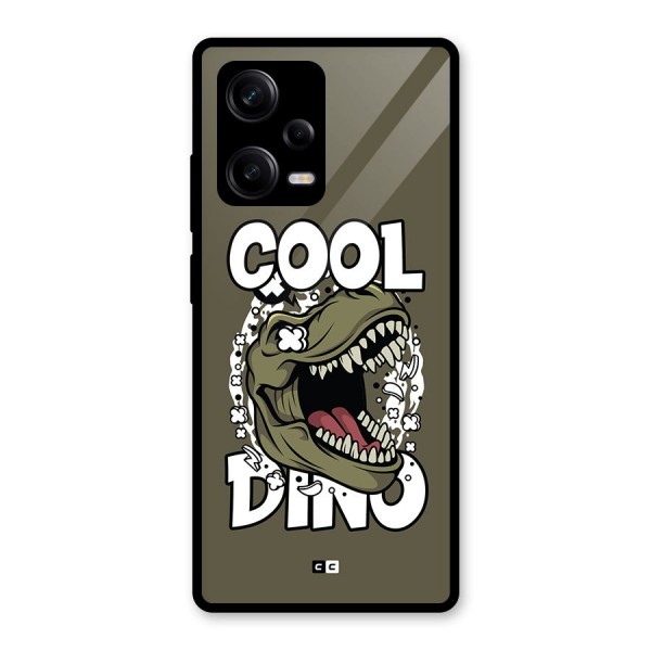 Cool Dino Glass Back Case for Redmi Note 12 Pro