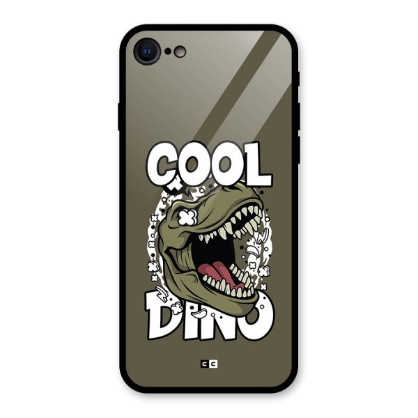 Cool Dino Glass Back Case for iPhone 8