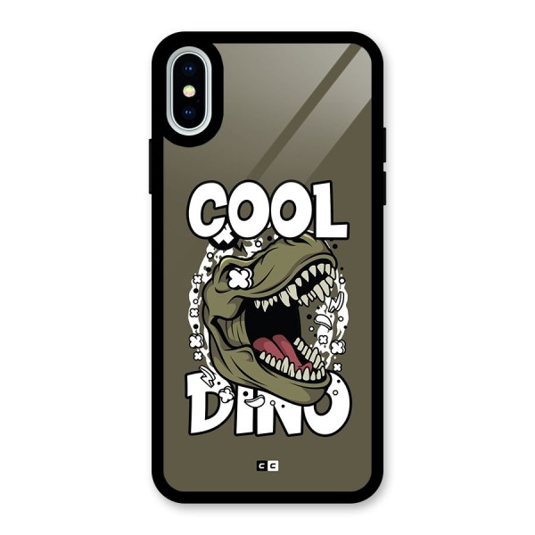 Cool Dino Glass Back Case for iPhone X