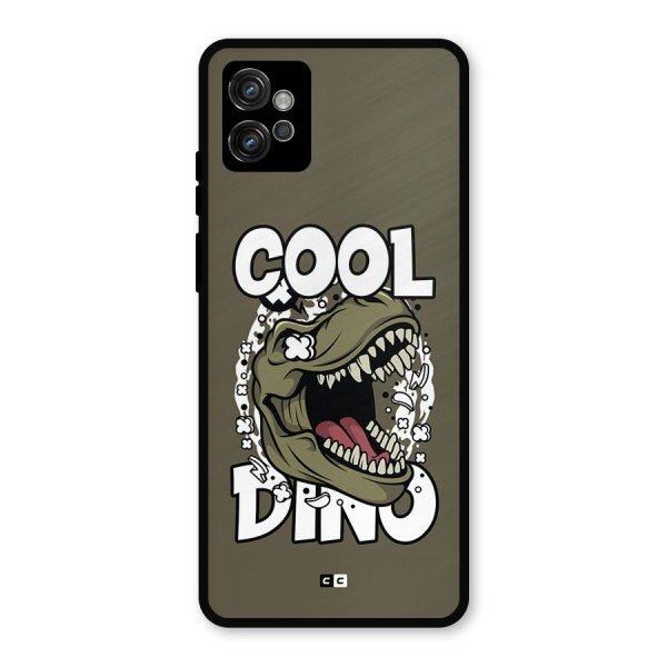 Cool Dino Metal Back Case for Moto G32