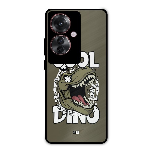 Cool Dino Metal Back Case for Oppo F25 Pro