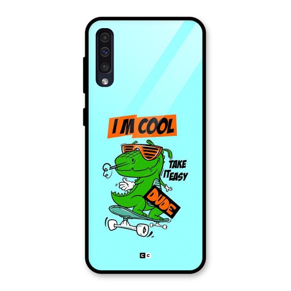 Cool Dude Glass Back Case for Galaxy A50