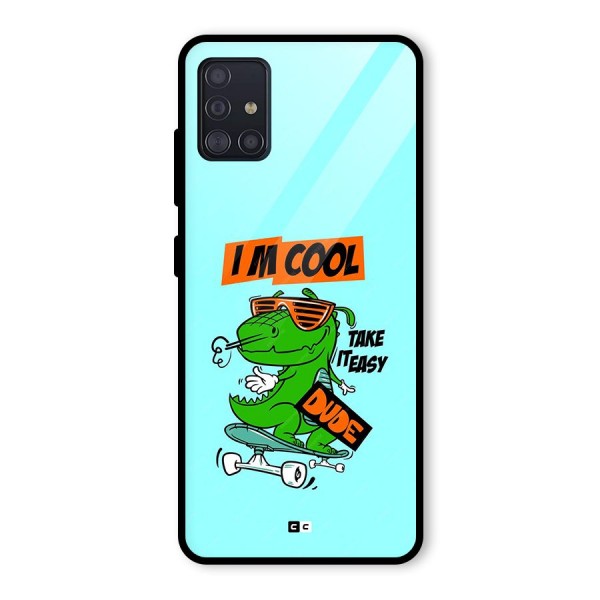 Cool Dude Glass Back Case for Galaxy A51