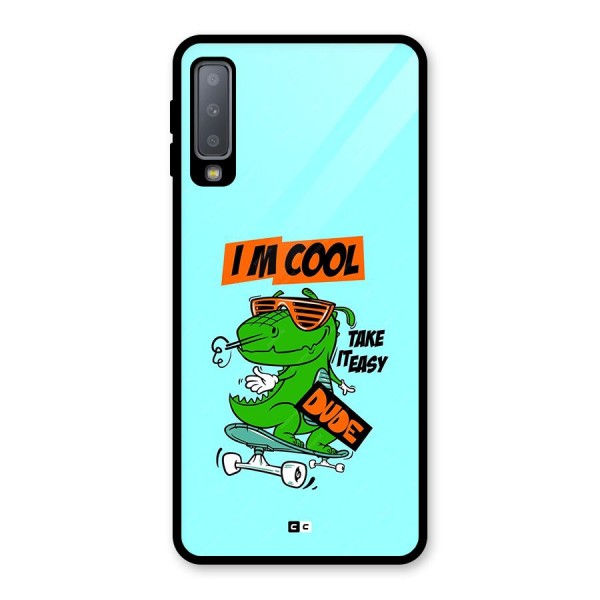 Cool Dude Glass Back Case for Galaxy A7 (2018)