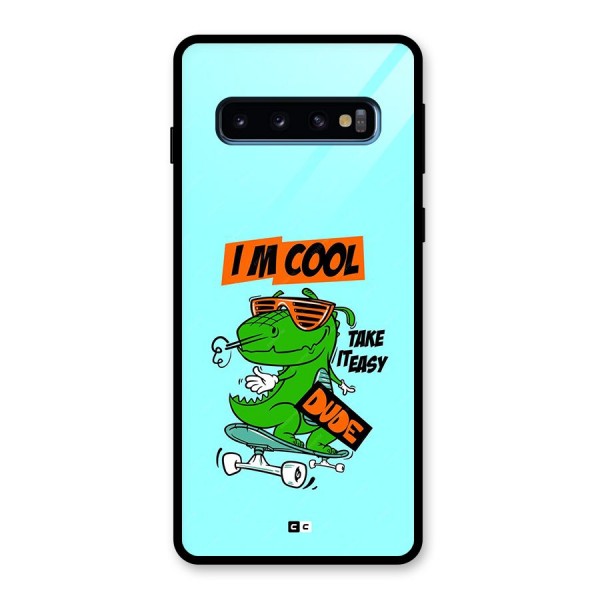 Cool Dude Glass Back Case for Galaxy S10