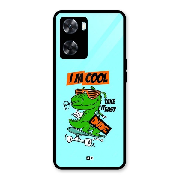 Cool Dude Glass Back Case for Oppo A77s