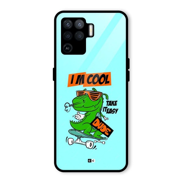 Cool Dude Glass Back Case for Oppo F19 Pro