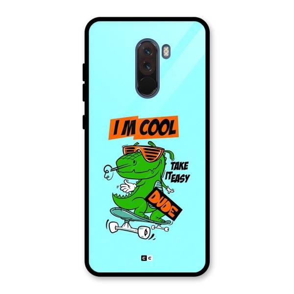 Cool Dude Glass Back Case for Poco F1