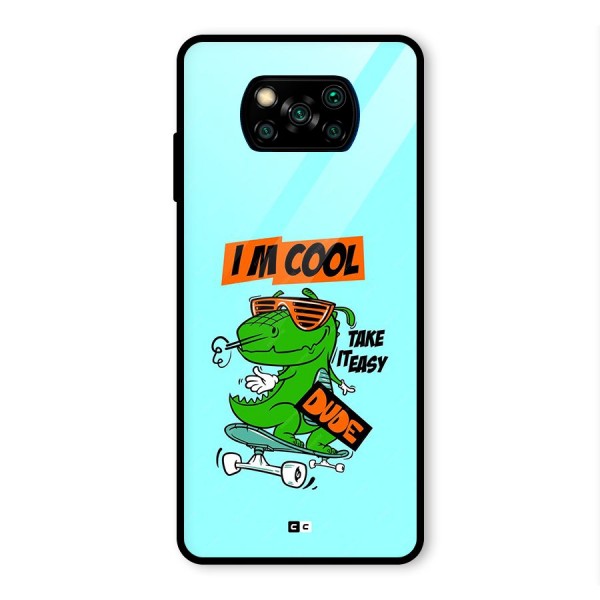 Cool Dude Glass Back Case for Poco X3 Pro