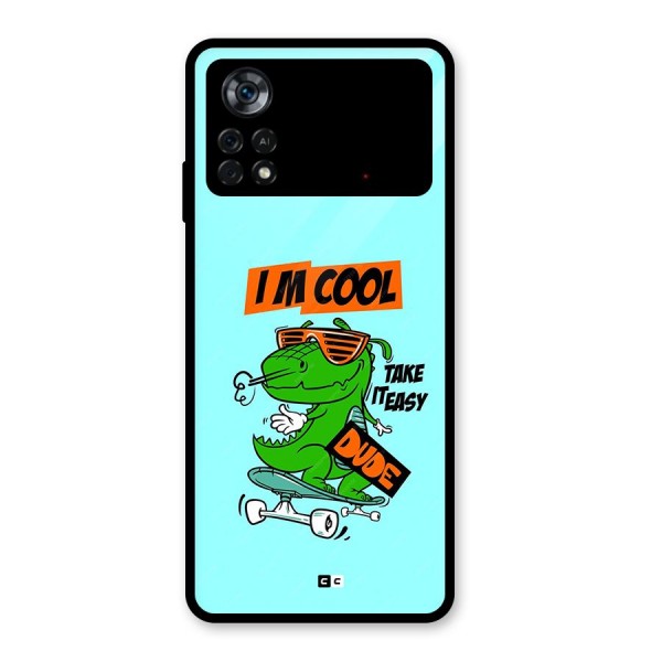 Cool Dude Glass Back Case for Poco X4 Pro 5G